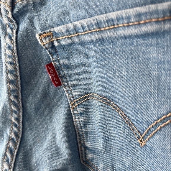 Levi 720 High Rise Super Skinny Blue Distressed 24 - Picture 4 of 10